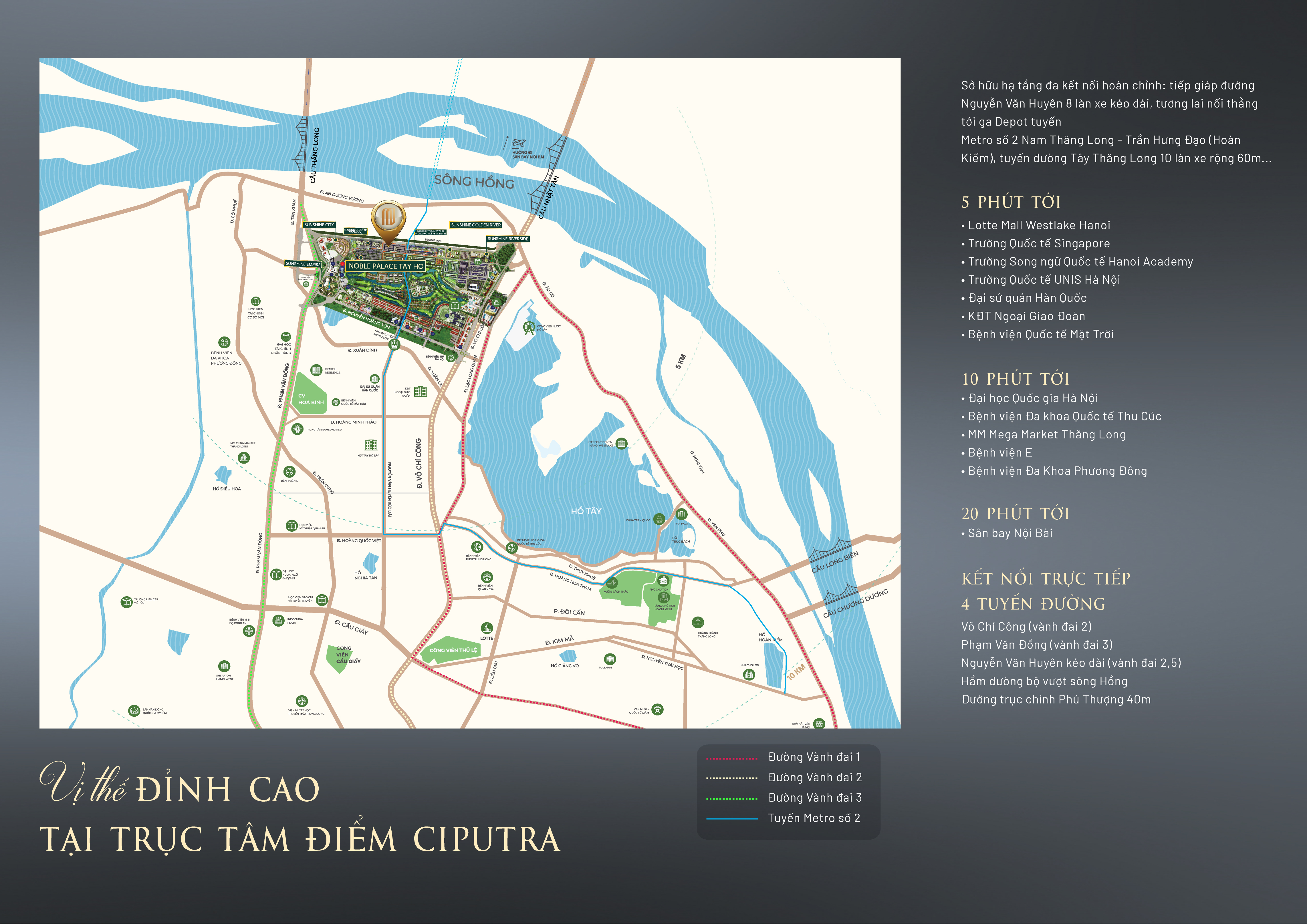 Vị trí Noble Palace Tây Hồ trong Ciputra