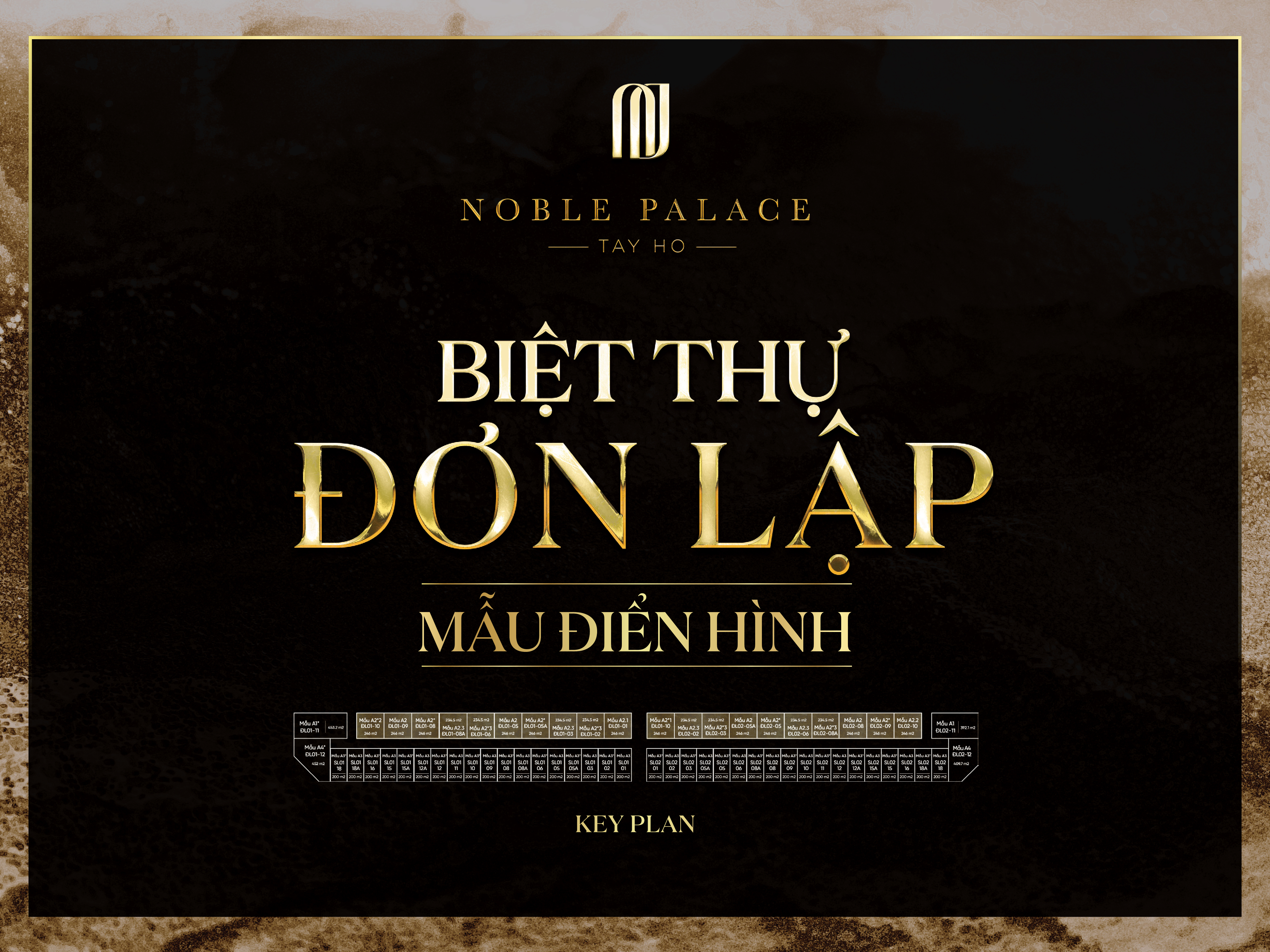 Key plan biệt thự đơn lập Noble Palace Tây Hồ